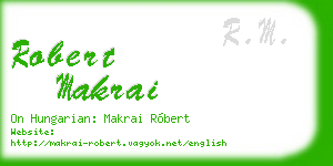 robert makrai business card