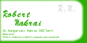 robert makrai business card